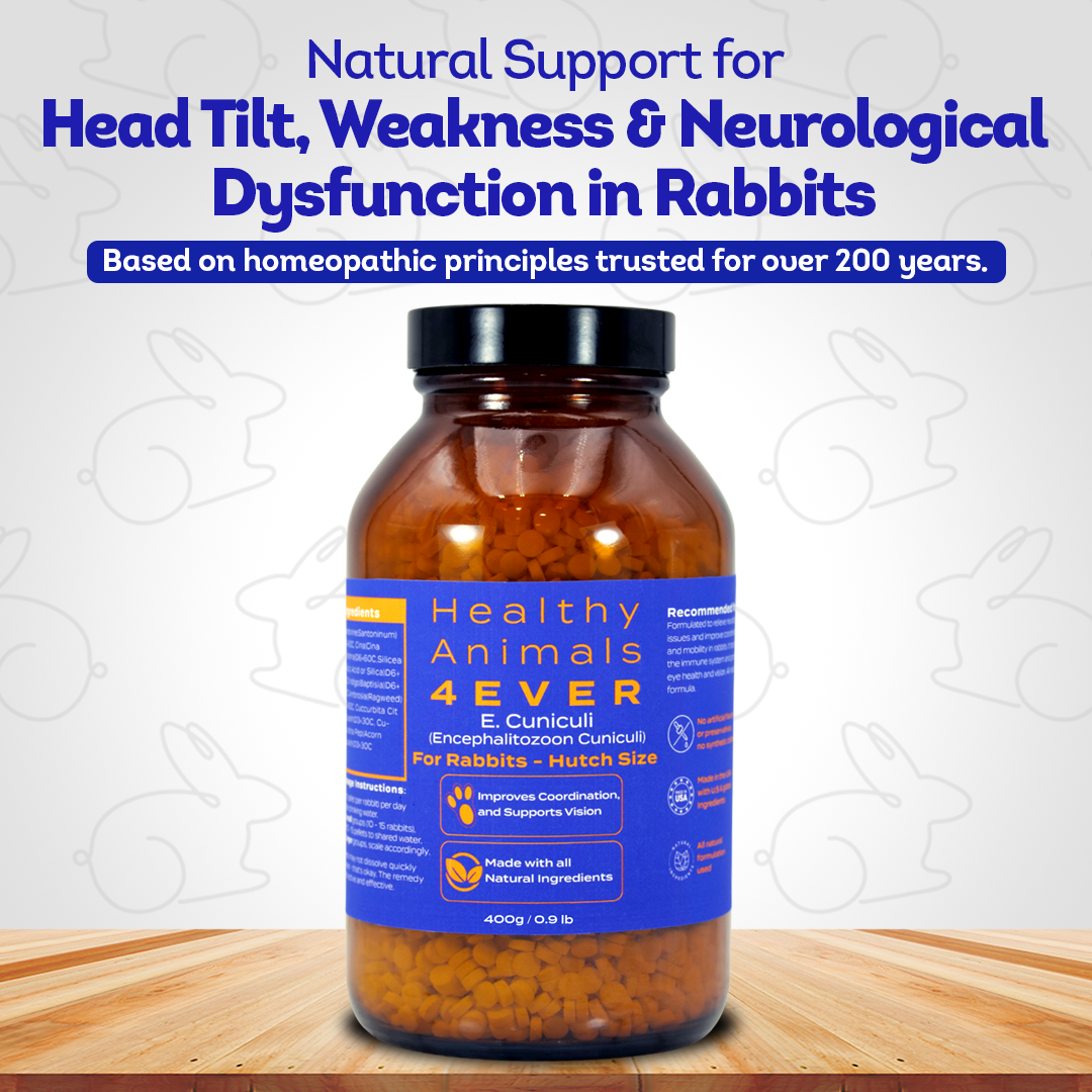 Rabbit E. Cuniculi Infection Treatment - Natural, Homeopathic Support for Prevention & Immunity Boost - Tablets, Big Jar