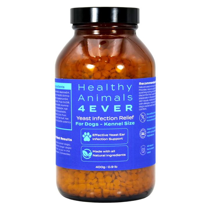 Dog Yeast Protection - Homeopathic Support for Yeast Infections - All-Natural Preventive Care for Skin & Ear Health - Tablets, Big Jar