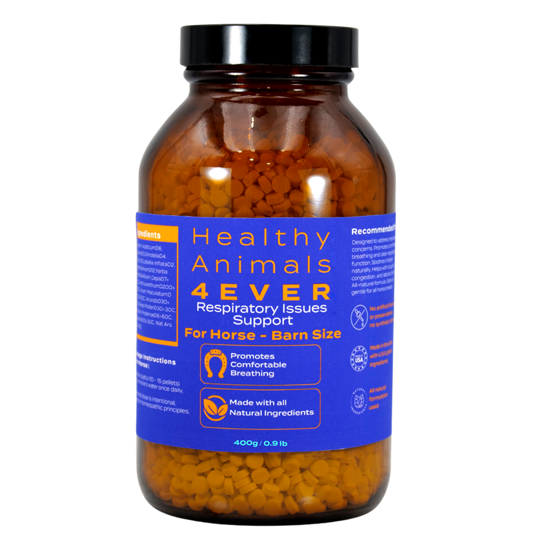 Horse Respiratory Issues Support - Helps Prevent Heaves, Allergies & Infections – Highly Effective, Natural Homeopathic Supplement - Tablets, Big Jar