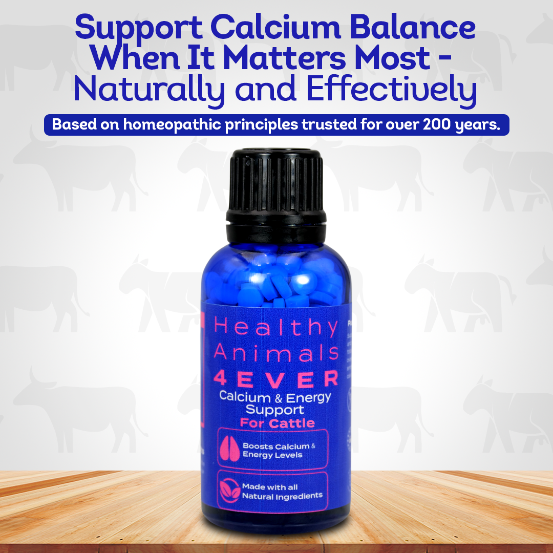 Cattle Milk Fever Support - Boosts Calcium & Energy Levels and Promotes Vitality & Alertness - All-Natural, Homeopathic Formula - 300+ Tablets
