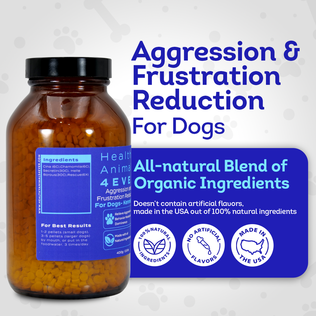Calming Tablets for Stressed and Aggressive Dogs - Reduce Dog Aggression and Frustration & Promote Relaxation - All-Natural, Homeopathic Remedy - Tablets, Big Jar