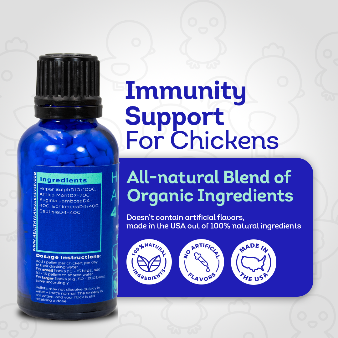 Chicken Immunity Support for Marek’s Disease - Natural Prevention & Immune Strengthening - Highly Effective Homeopathic Formula - 300 Tablets