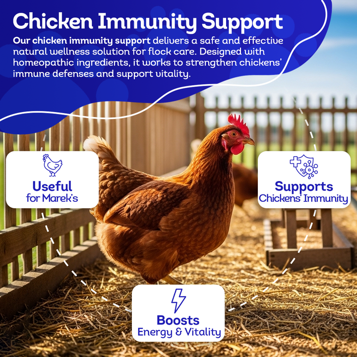 Chicken Immunity Support for Marek’s Disease - Natural Prevention & Immune Strengthening - Highly Effective Homeopathic Formula - 300 Tablets
