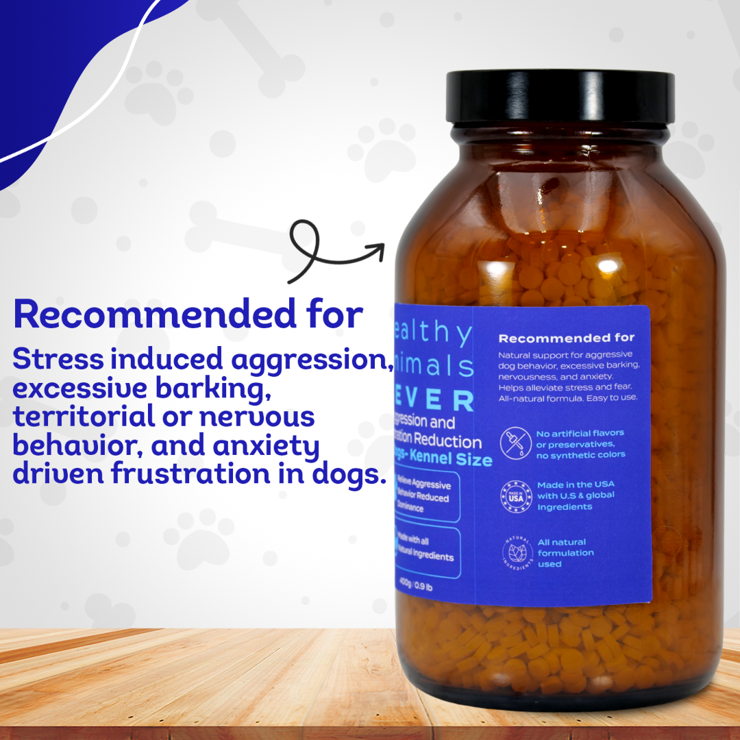 Calming Tablets for Stressed and Aggressive Dogs - Reduce Dog Aggression and Frustration & Promote Relaxation - All-Natural, Homeopathic Remedy - Tablets, Big Jar