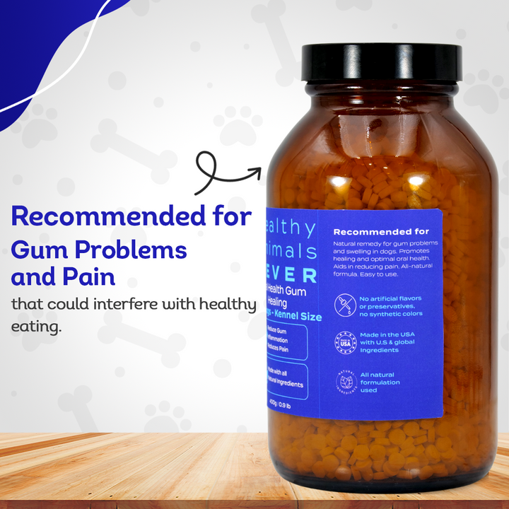 Dog Oral Health Supplement - Relieves Inflammation, Soothes Pain & Fights Gum Disease - Natural, Non-GMO, Organic, Gluten-Free & Chemical-Free - Tablets, Big Jar