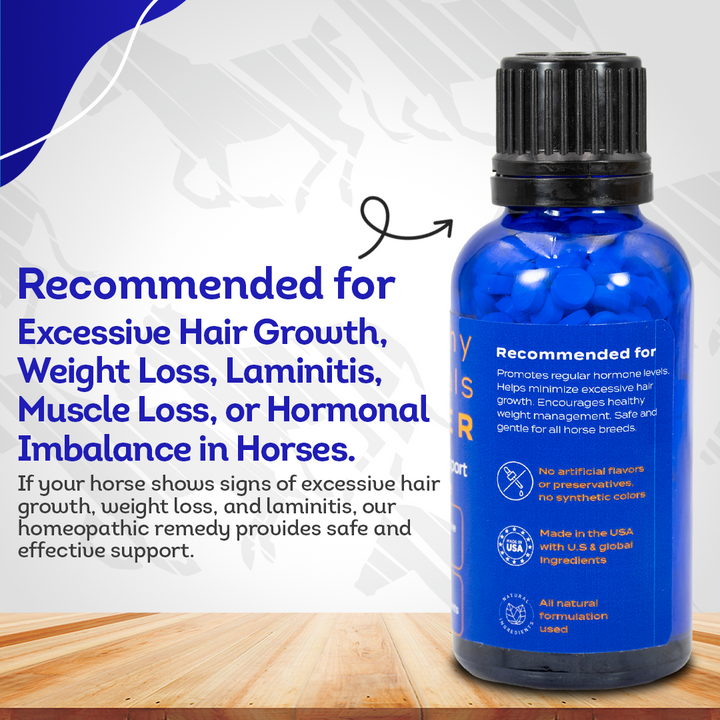 Horse Digestive Support for Cushing’s Disease - Preventative Care - Highly Effective, Natural Homeopathic Supplement - 300 Tablets