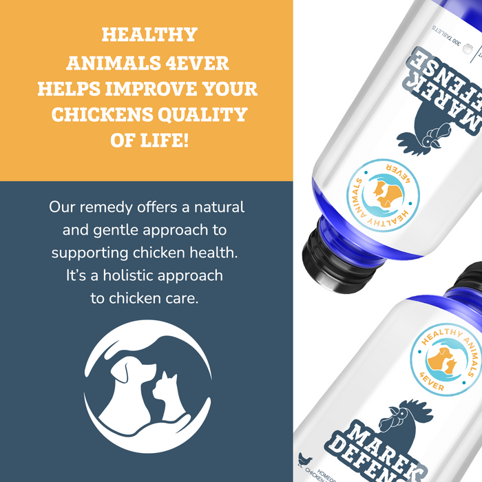 HEALTHYANIMALS4EVER ALL-NATURAL CHICKEN IMMUNITY SUPPORT FOR MAREK’S DISEASE Triple Pack- Save 30%