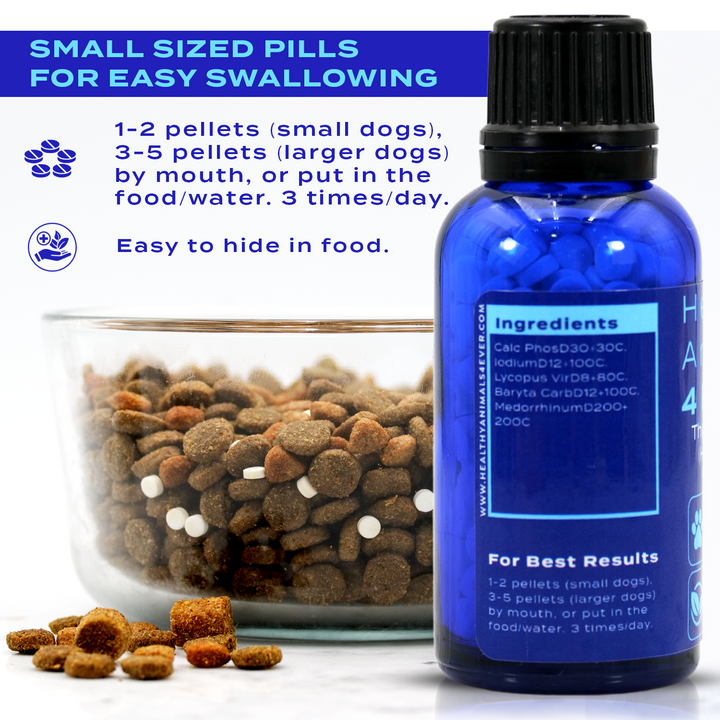 Natural Hypothyroidism Support Formula for Dogs, 300 Pellets, 30-Day Supply