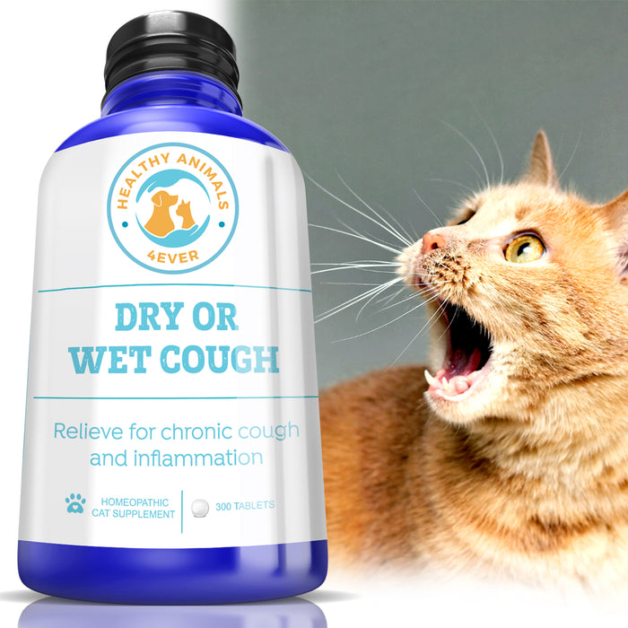 Dry or Wet Cough Formula for Cats, 300 Tablets, 30-Day Supply