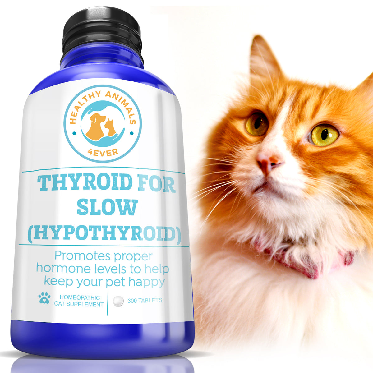 Natural Hypothyroidism Support Formula for Cats, 300 Pellets, 30Day S