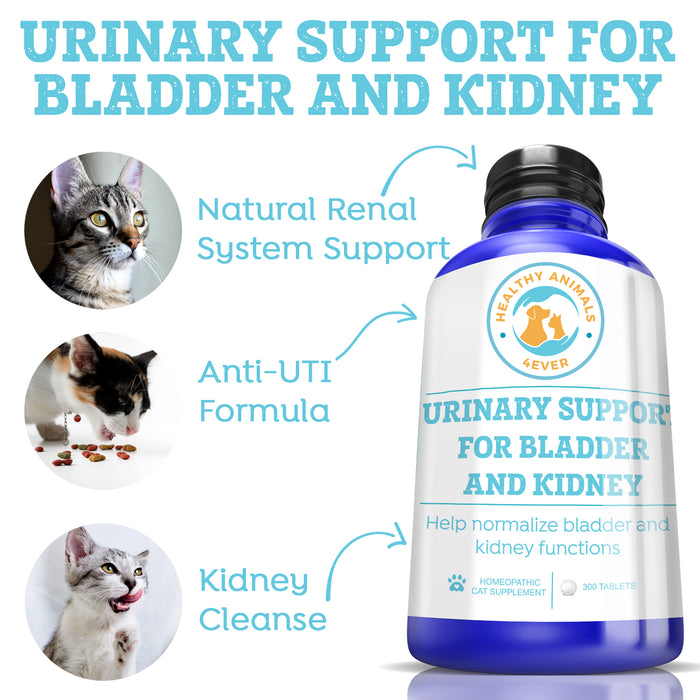 Urinary Support for Bladder and Kidney Formula for Cats, 300 Pellets, 30-Day Supply
