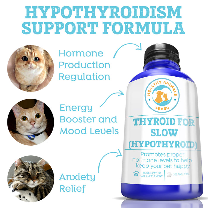 Natural Hypothyroidism Support Formula for Cats, 300 Pellets, 30-Day Supply