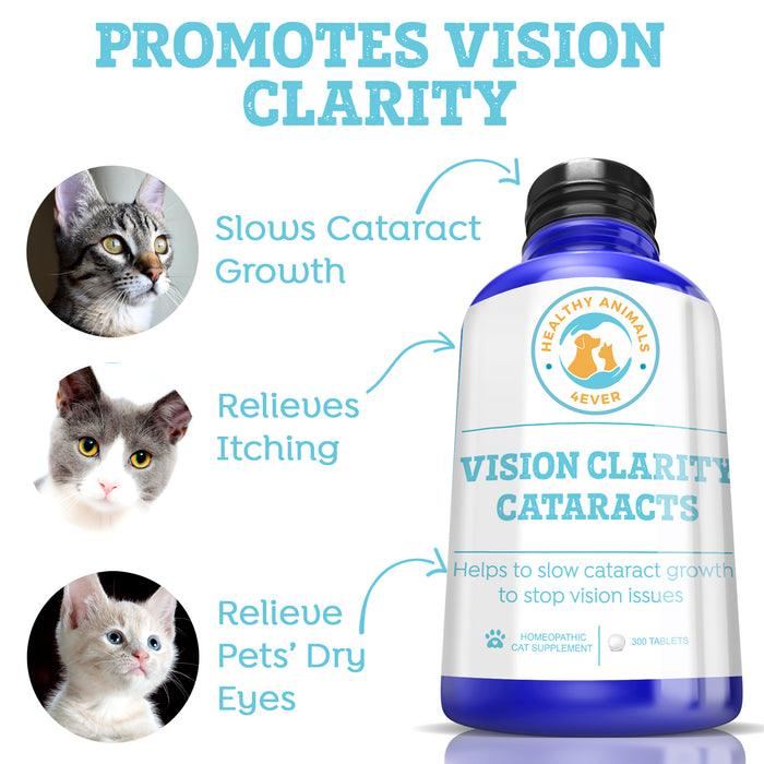 Vision Clarity/Cataracts Support Formula for Cats, 300 Tablets, 30-Day Supply