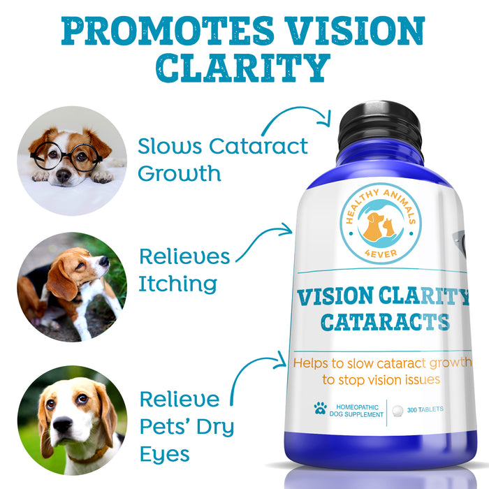 Vision Clarity/Cataracts Support Formula for Dogs, 300 Tablets, 30-Day Supply