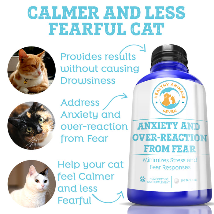 Anxiety and Over-Reaction from Fear Formula for Cats, 300 Pellets, 30-Day Supply