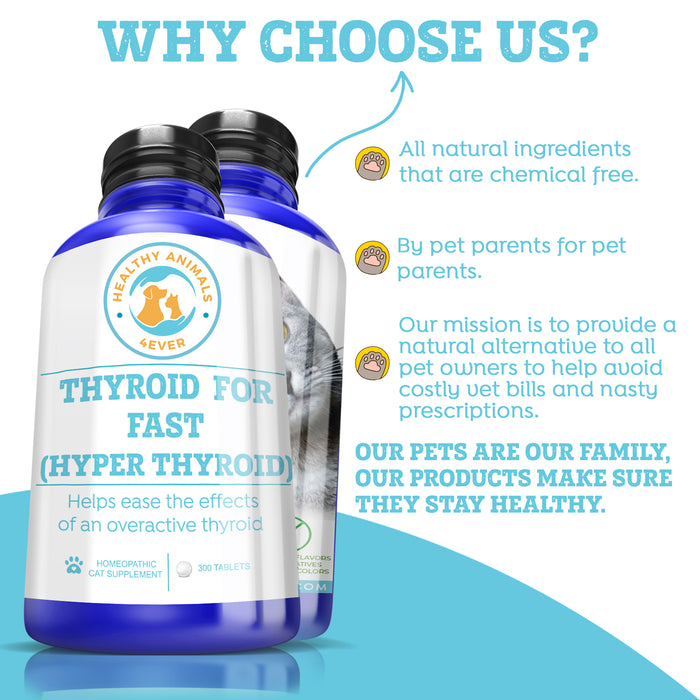 Natural Hyperthyroidism Support Formula for Cats, 300 Pellets, 30-Day Supply