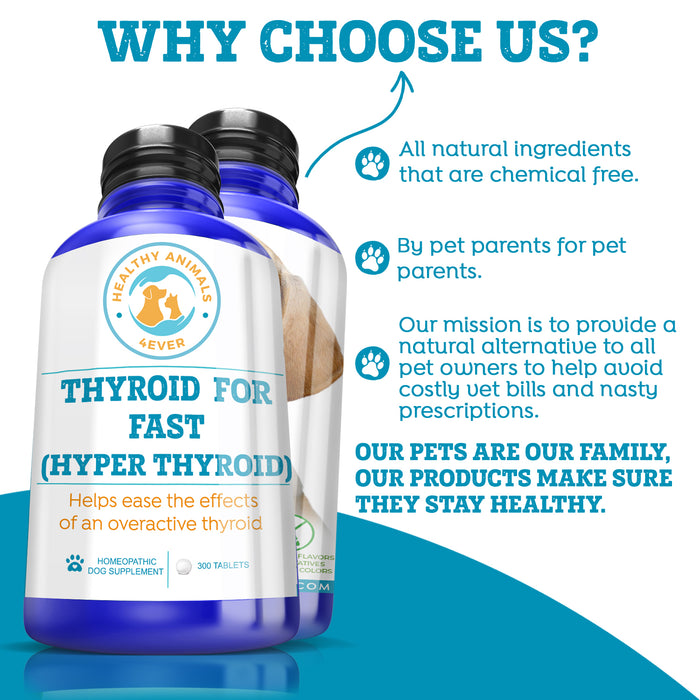 Natural Hyperthyroidism Support Formula for Dogs, 300 Pellets, 30-Day Supply